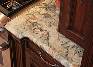 Marble kitchen countertop